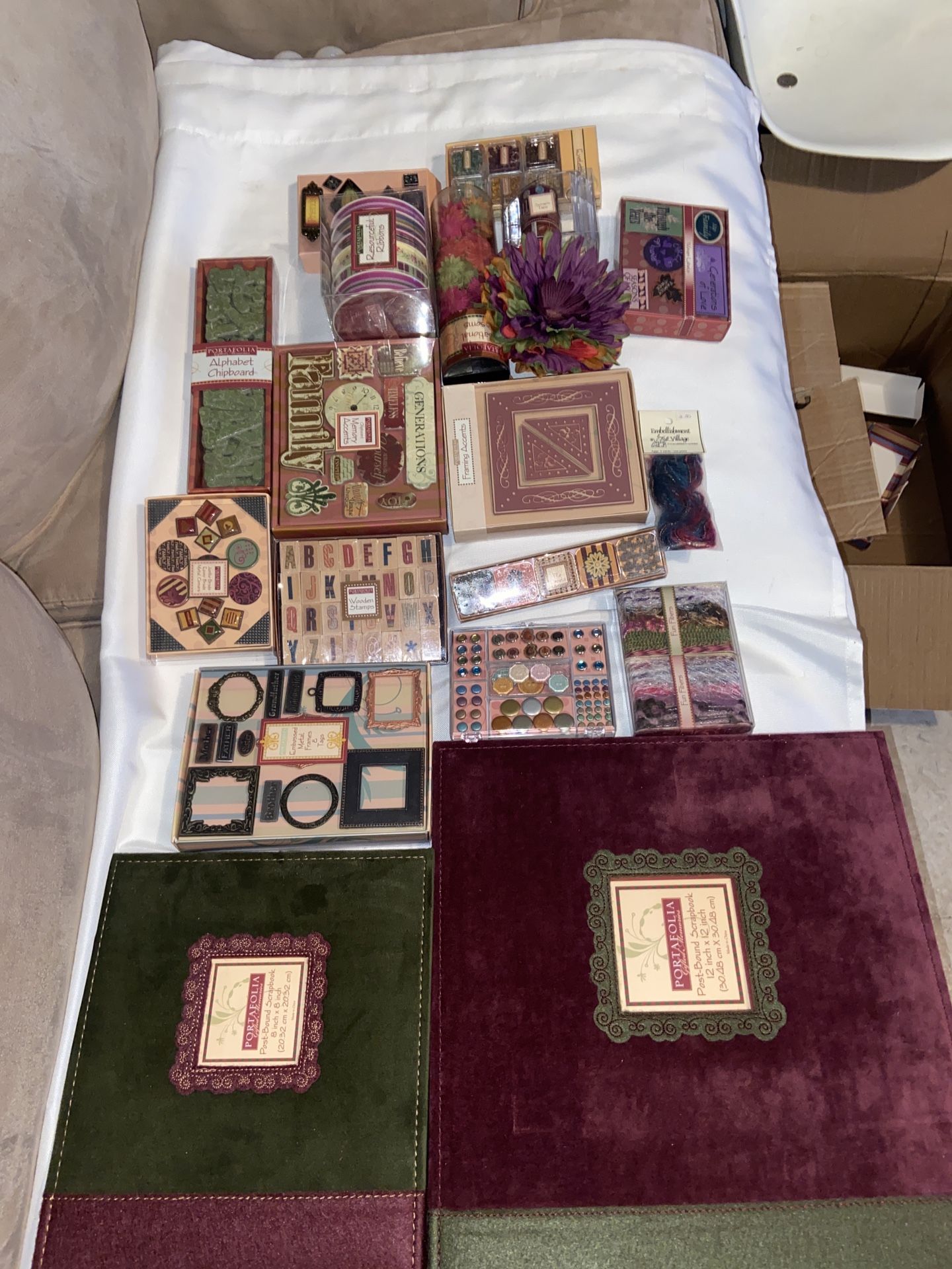 Portafolia Gifted Memories Scrapbooking Bundle, Stickers, Eyelets, Pins, Albums