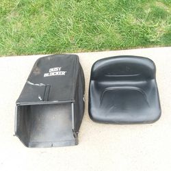 Riding Mower Seat And Push Mower Bagger