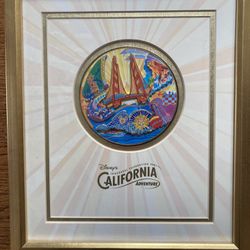 Disney California Adventure DCA Framed Inaugural Pin Set