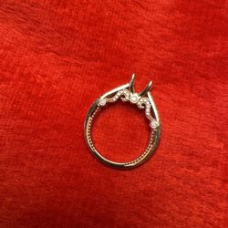 Verrragio 14 Karat Rose Gold Engagement Ring Without Diamond