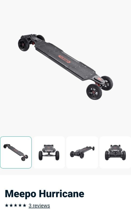 Meepo Hurricane All Terrain Electric Longboard Carbonfiber