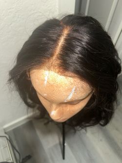Human hair straight wig