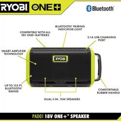RYOBI ONE+ 18V Speaker with Bluetooth Wireless Technology (Tool Only)