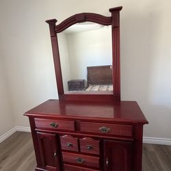 Red cherry dresser