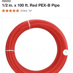 1/2  Red Pipe 100ft