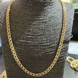 10k Gold SOLID Chino Link Chain 26inch, 6MM For A Good Price!!