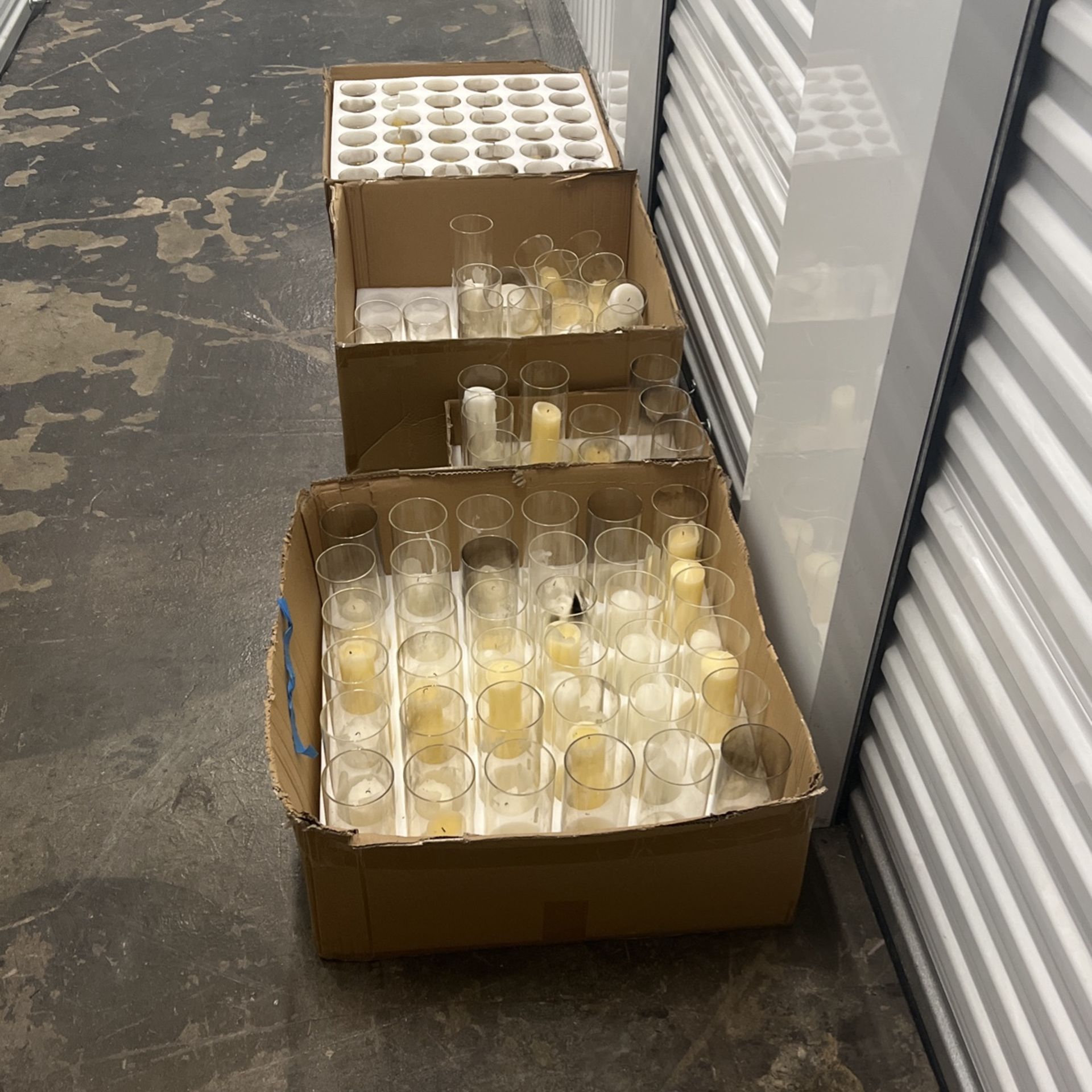 Pillar Candles And Glass Containers