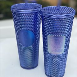 Starbucks Walt Disney World 50th Anniversary Studded Ice Blue Tumbler 24oz