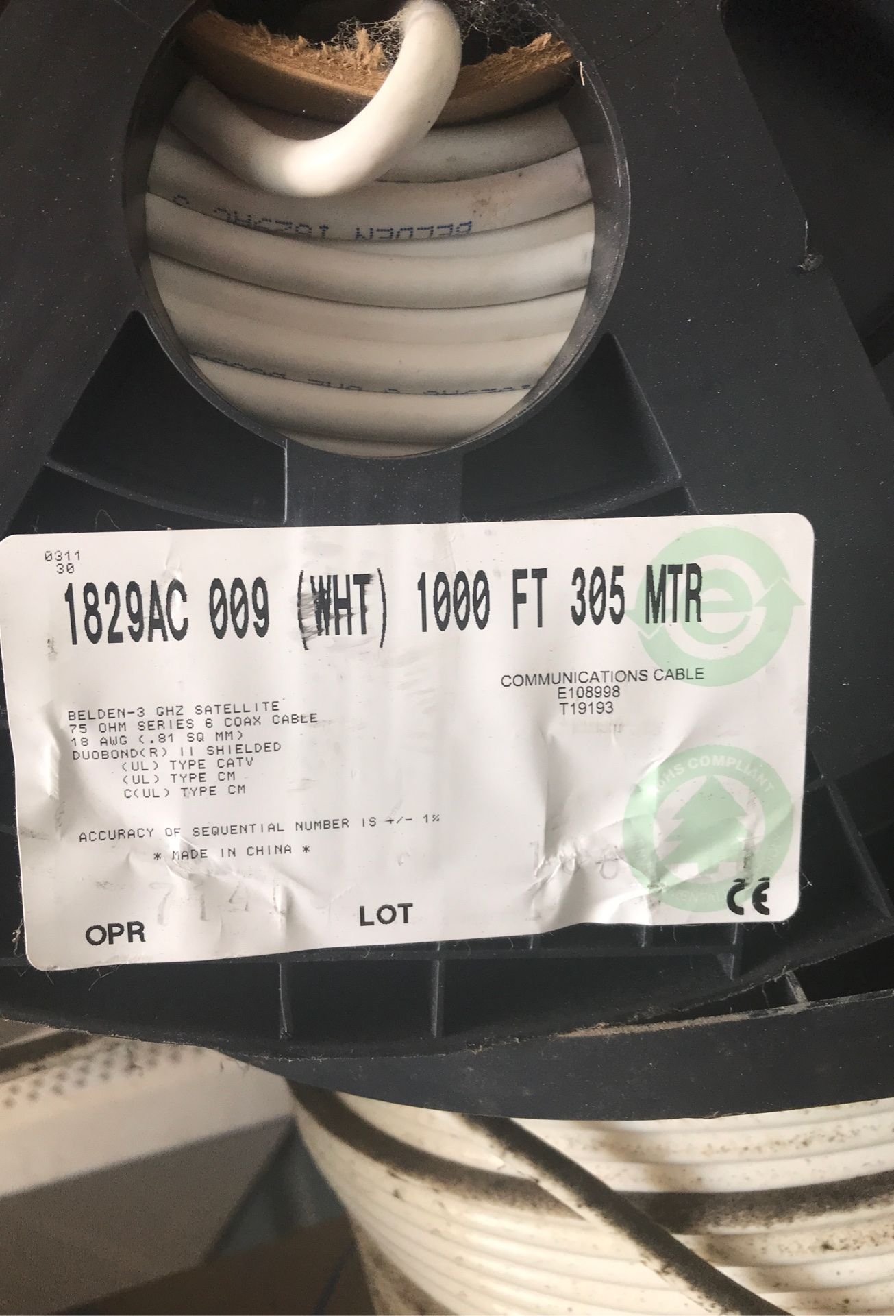 Cat 5 cable 1000ft rolls selling all for $125