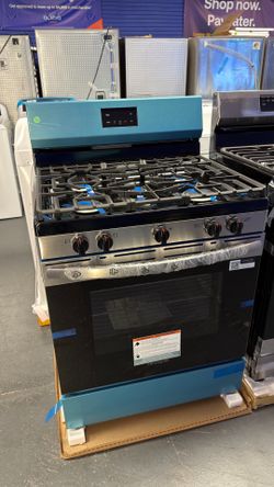30 in. 5 Burner Freestanding Gas Range in Stainless Steel with Quick Boil and Even Baking Technology