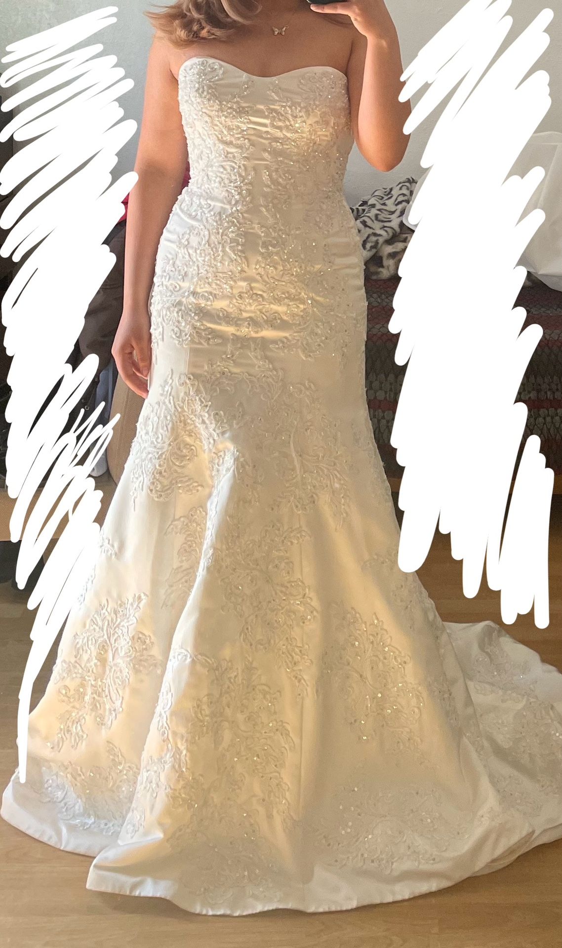 White Mermaid Wedding Dress