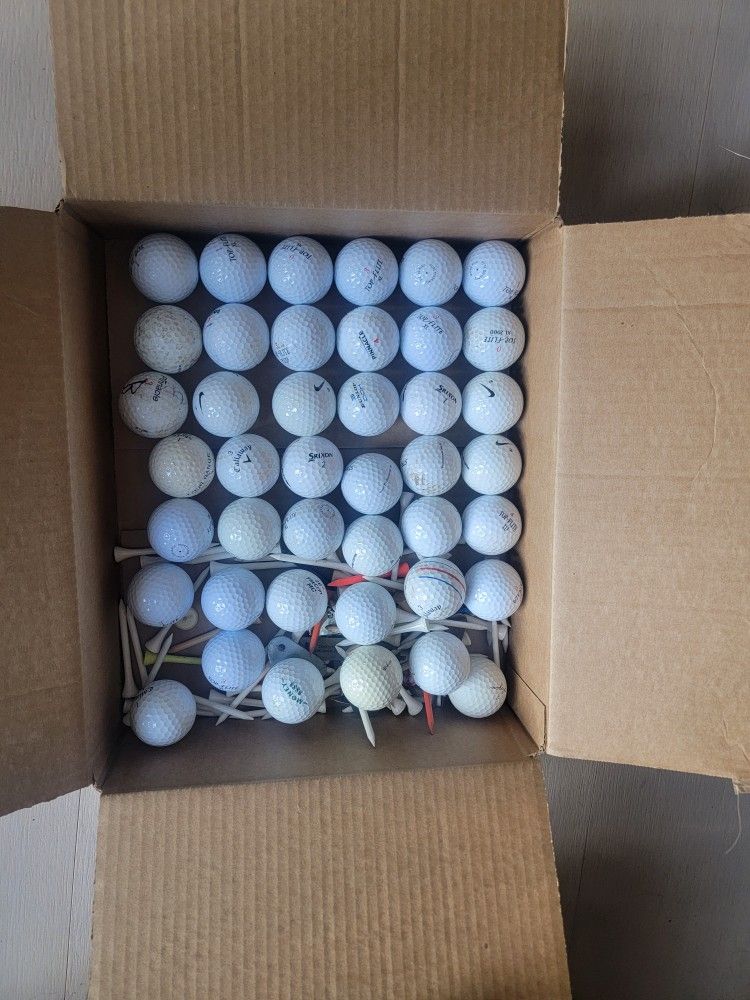 42 Golf Balls and Tees Ball markers Divot Repair Tools