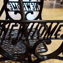 Vintage Cast Iron Sewing Machine Treadle Base With Glass Top