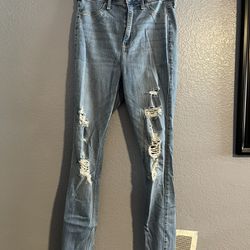 Hollister Blue Ripped Jeans 