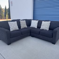 Dark Blue Sectional Sofa Couch