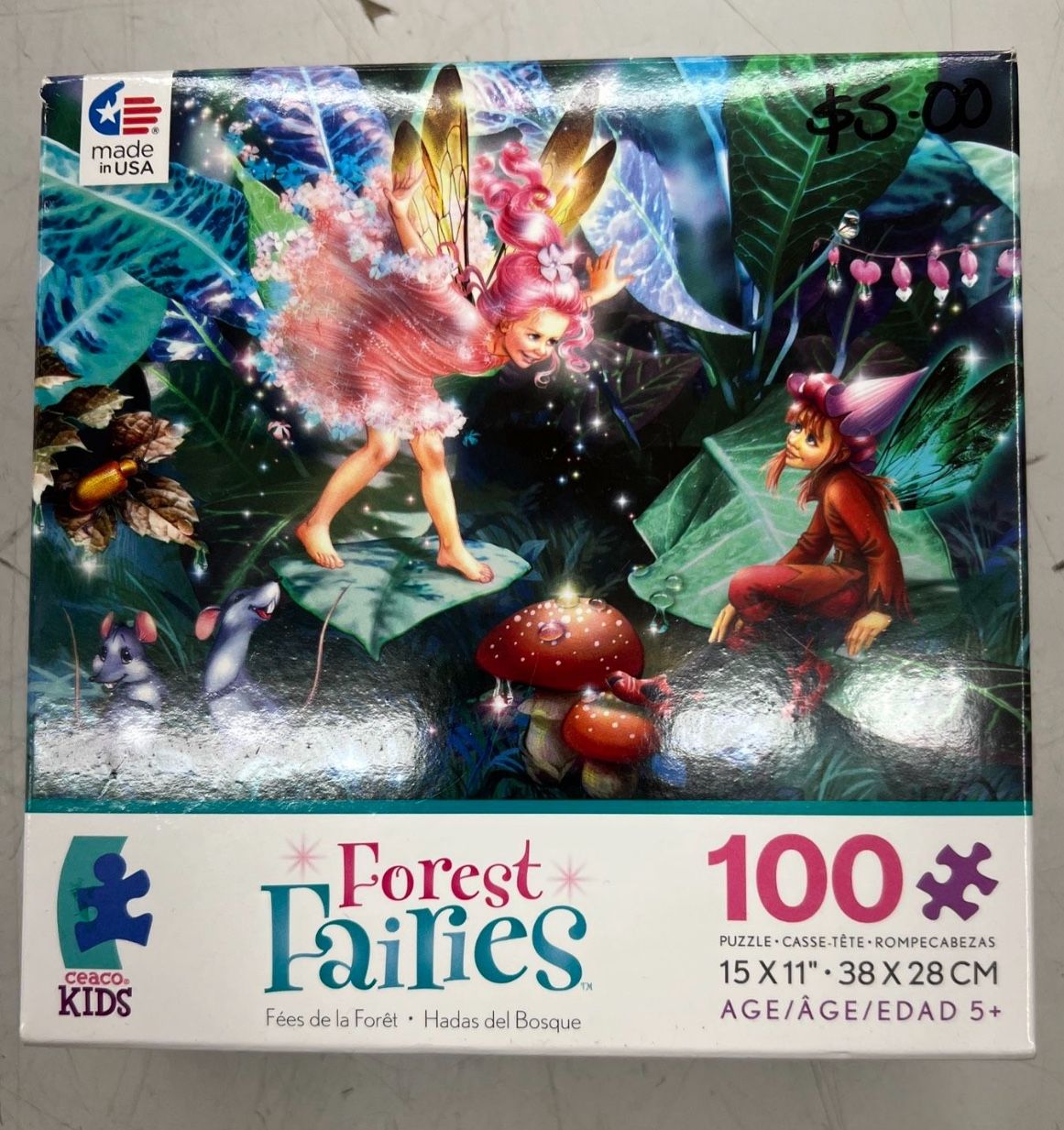 $5 Fairy 100 Piece Puzzle Board Game Activity 