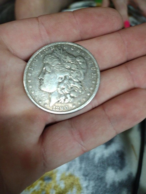 1890- Morgan Silver Dollar Coin

