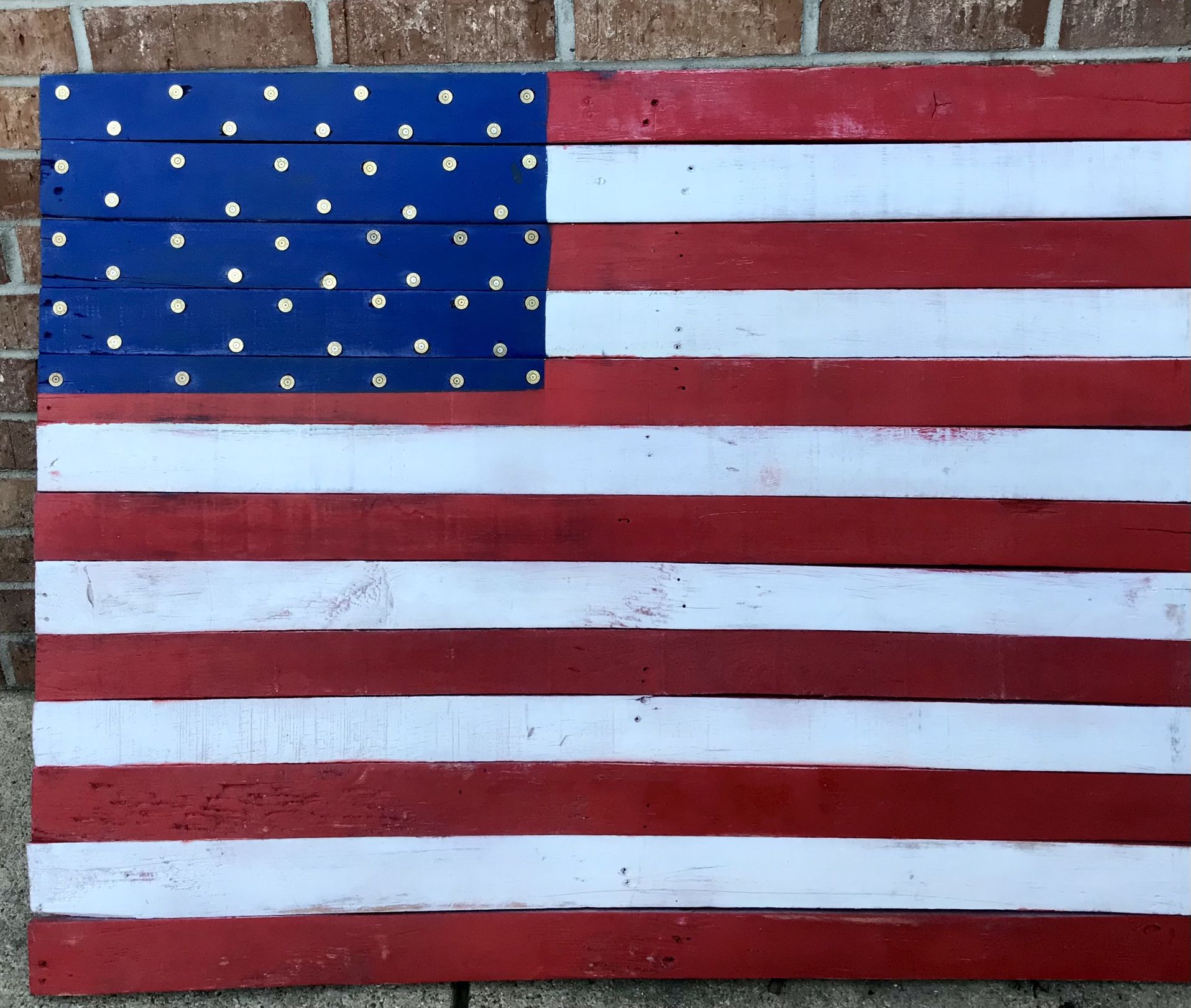 American Flag W/ Brass Shell Casings