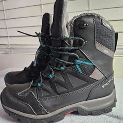 Salomon Contagrip Clima Shield Hiking Shoes Boots Waterproof Women Size 8