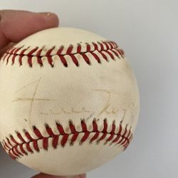 Willie mays signed baseball - faded