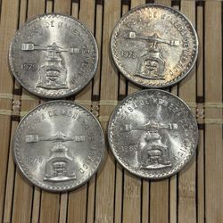 4 1979 & 1980 Vintage Onza Casa de Moneda Balanza Silver Ounces