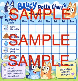 Bluey potty chart
