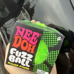 NEE DOH Fuzz Ball Squishy Toy. New. Green
