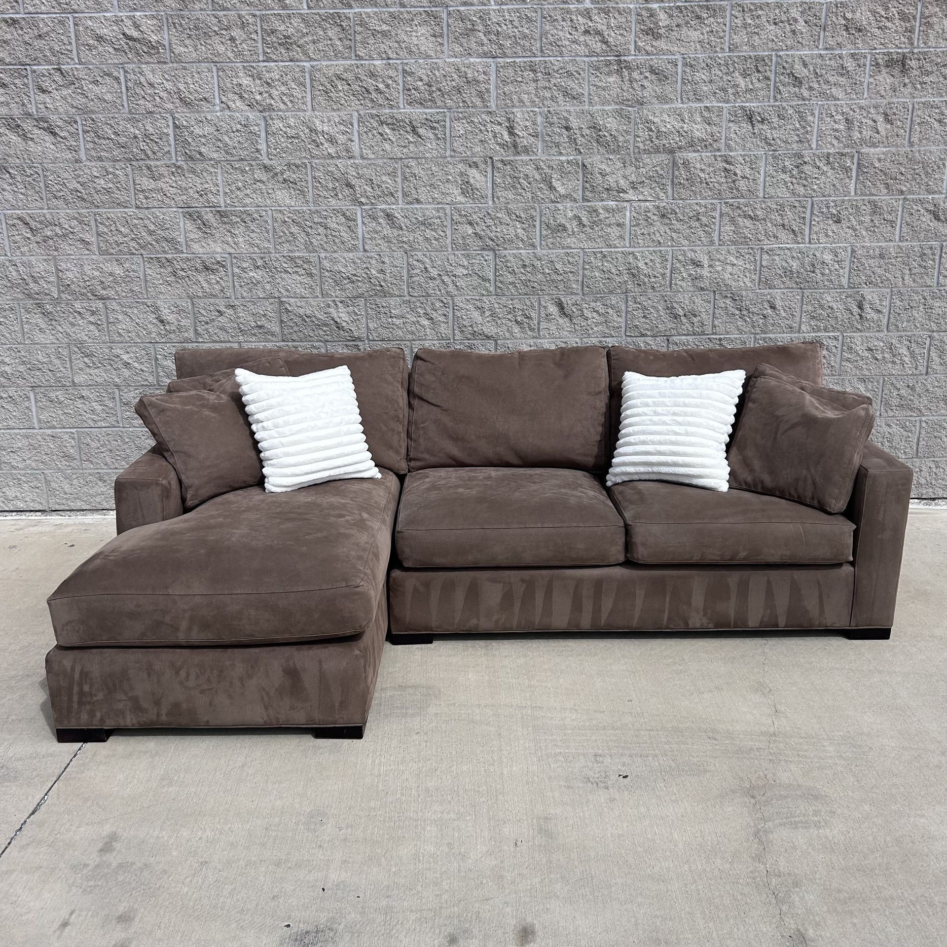Crate & Barrel 2pc. “Axis” Sectional w/Chaise