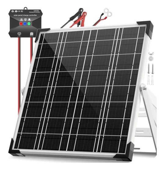 Solar Panel Kit 20W 12V Solar Battery Trickle Charger Maintainer