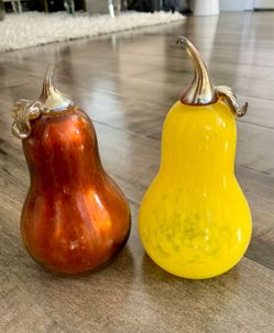 Glass Blown Fruit Decor