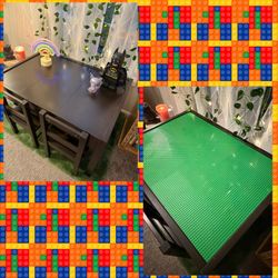 Kids Table featuring 2 Chairs, lots of storage, and reversible table top