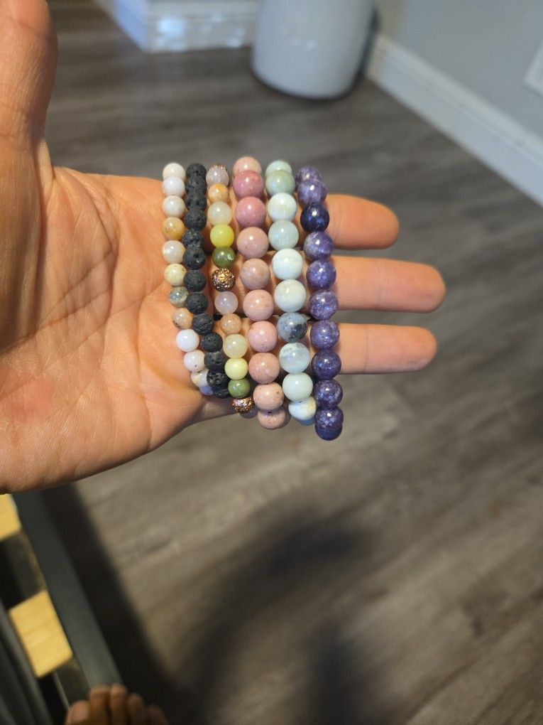 6 Crystal Bracelets