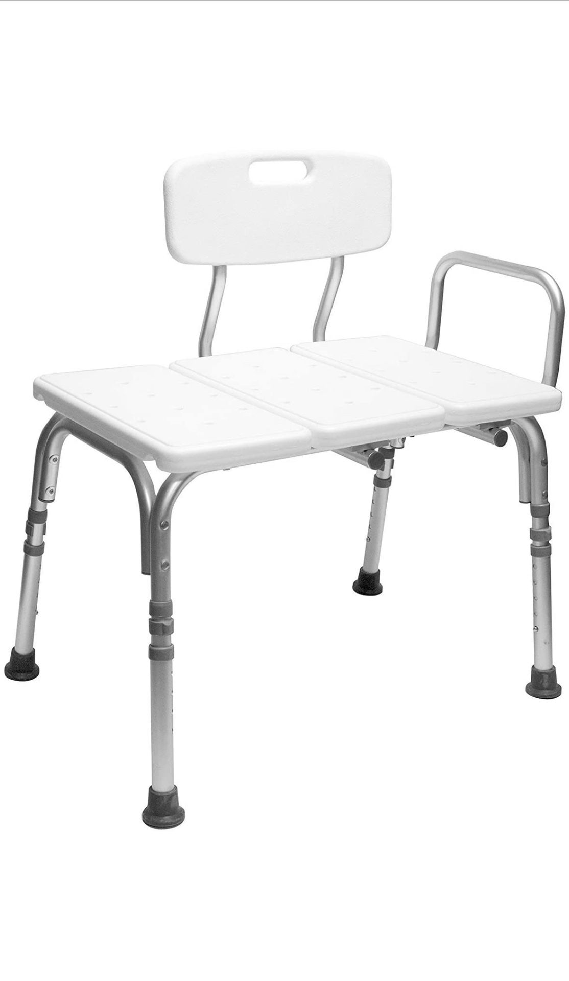 Carex Tub Transfer Bench - Shower Chair Transfer Bench with Height Adjustable Legs - Convertible to Right or Left Hand Entry