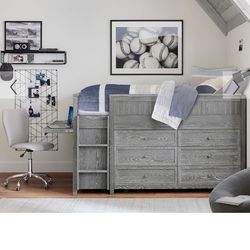 Pottery Barn Beadboard Full Low Loft Bed
