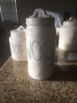 Rae Dunn woof canister