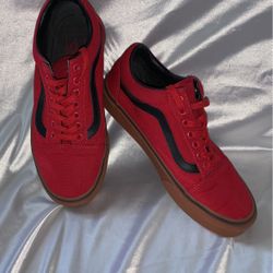 Vans OLD SKOOL Unisex Canvas Red and black 6.5 men 8.0 women