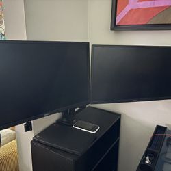 2 Dell computer Monitors With mount Included 