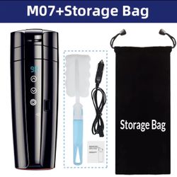 Thermal stainless steel tumbl12 V/24 V, 13.5 fl oz stainless steel heating mug, smart temperature control travel mug, electric kettle for coffee, tea,