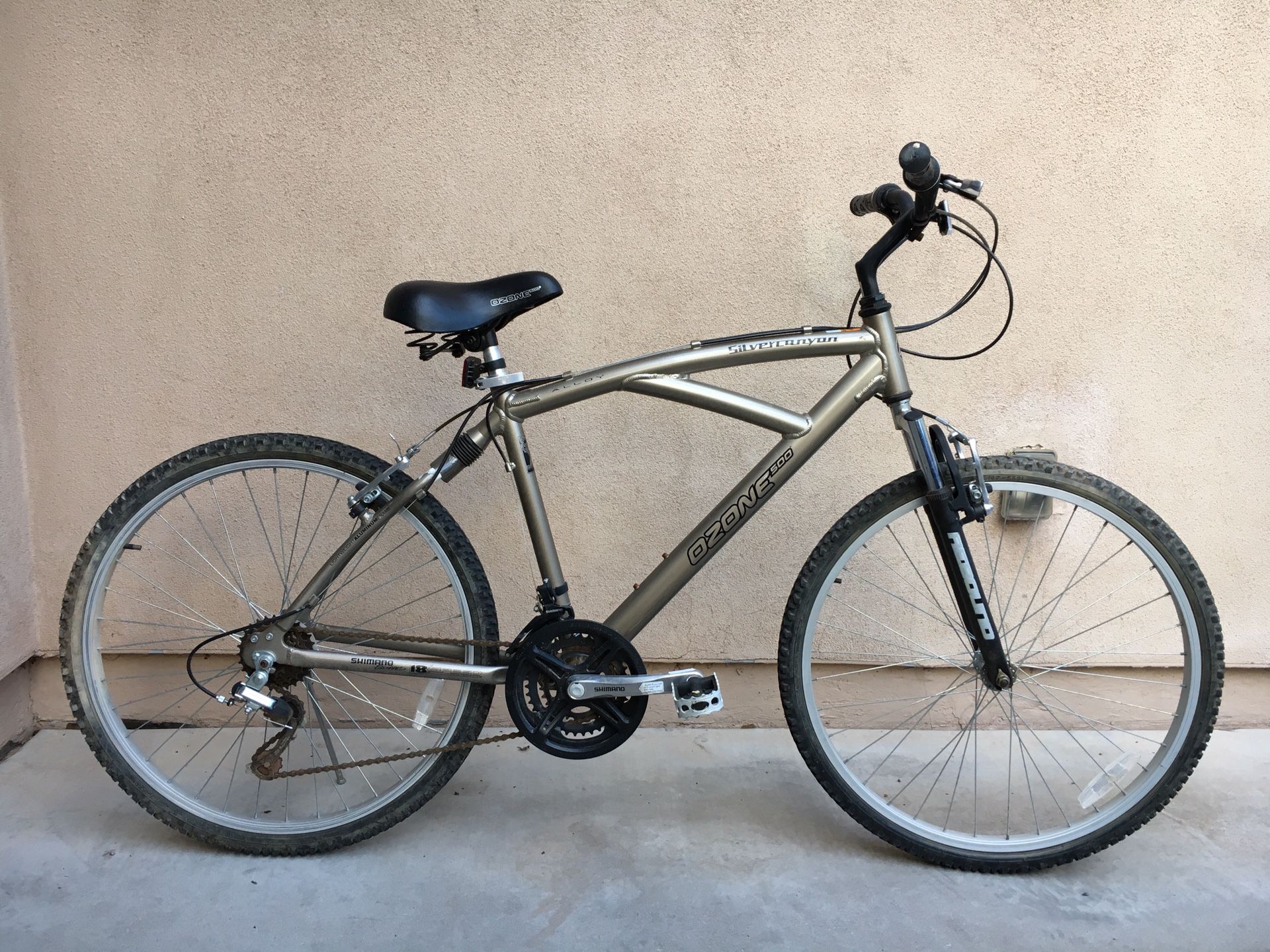 Ozone 500 Silver Canyon 26" 18-Speed Mountain Comfort Bicycle