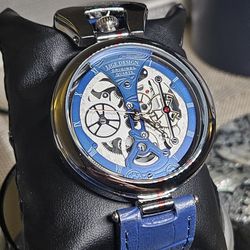 Brand New LIGE Blue Mens Watches Luxury Leather Men's Watch