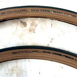 Pair of New Schwalbe One 700x32 Road Tires & Tubes