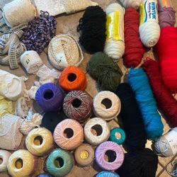 lace, crochet, yarn