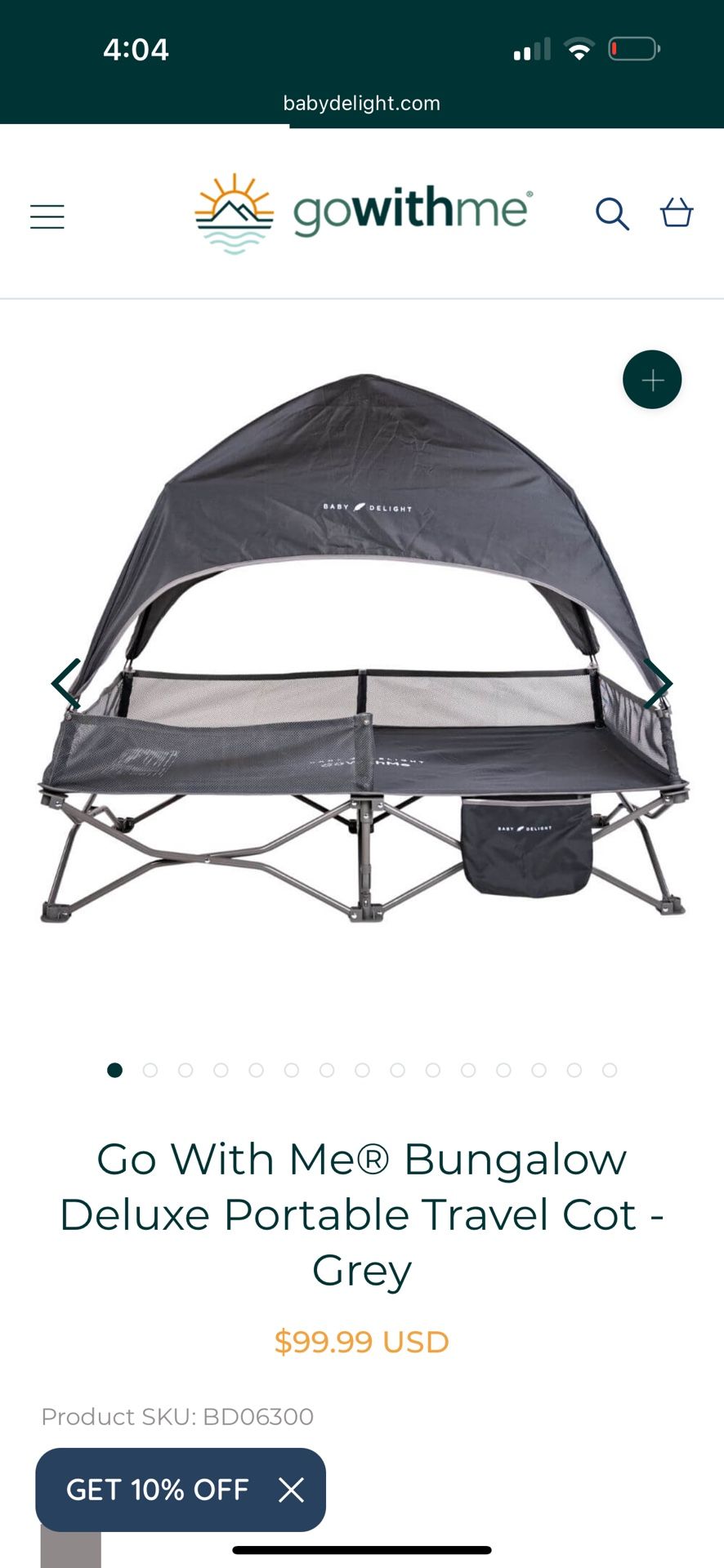 Baby Delight Go with Me Bungalow Portable Travel Cot