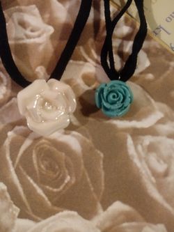 Rose charm choker $5 each ( firm on price )