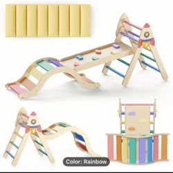  9-in-1 Kids Climbing Toys for Toddlers 1-3 Inside, Montessori Toddler Climbing Toys Indoor