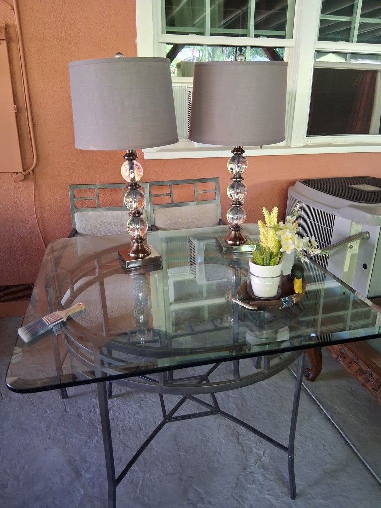 glass table