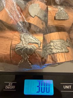 Vintage Peruvian Solid Copper Napkin Rings - Set of 10 - Inca / Pre-Columbian Metal Motifs