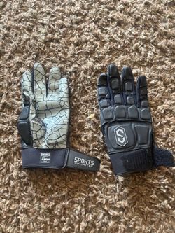 Football padded lineman gloves, Size Large