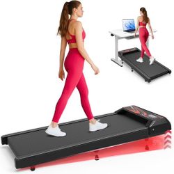 2.5HP Walking Pad with Incline, Under Desk Treadmill, 3 in 1 Low Noise, Small Portable Compact, with Led Screen, Remote, 265lbs Capacity