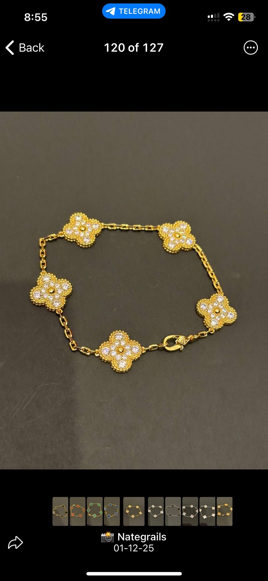 Gold Plated Buss Down Van Cleef 